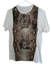 The Python Tee showcasing a stylish python design on a comfortable cotton blend shirt.