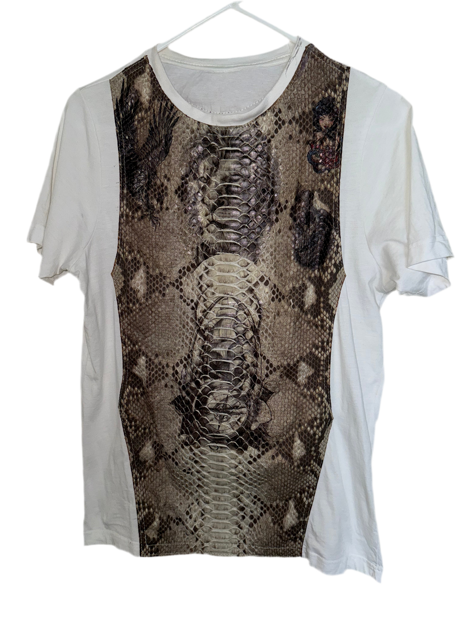 The Python Tee showcasing a stylish python design on a comfortable cotton blend shirt.
