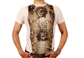 The Python Tee featuring a stylish python print design on a comfortable cotton blend shirt.